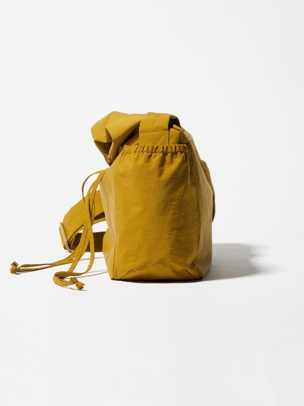 Uniqlo Mustard Yellow Drawstring Shoulder Bag - Picture 8 of 10
